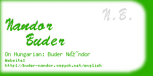 nandor buder business card